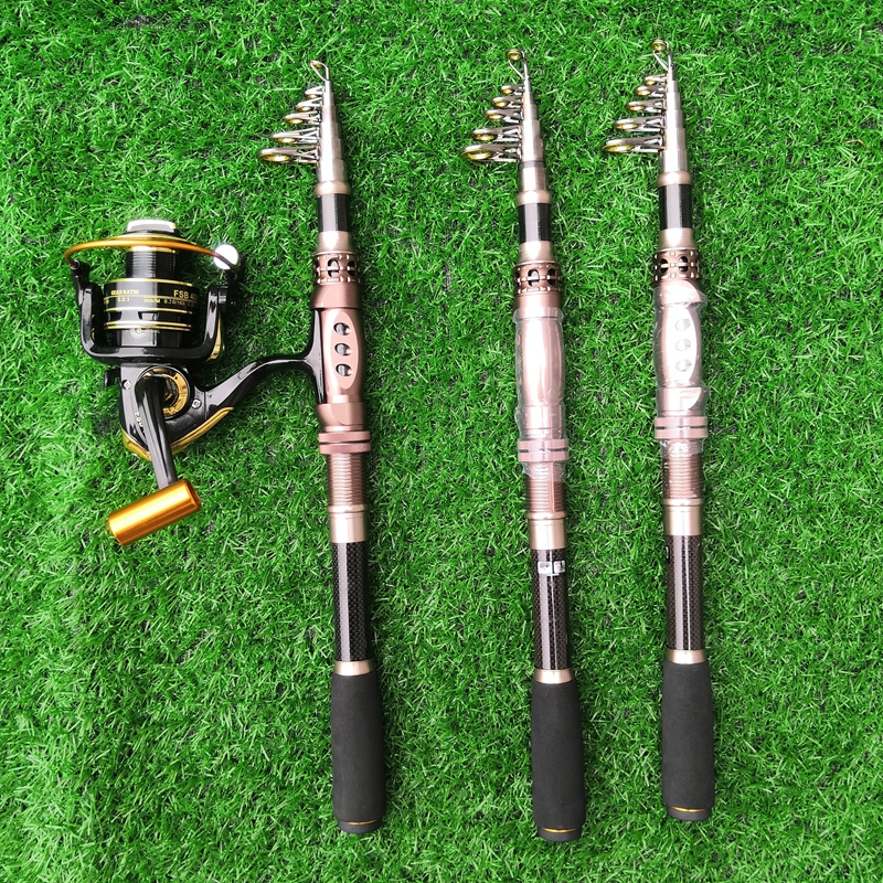 高碳可收缩路亚竿碳素鱼竿钓竿远投迷你海竿超硬甩竿抛竿