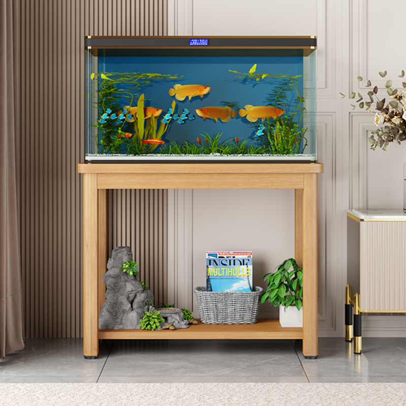 全实木鱼缸架子专用架客厅底柜底座托架可定制桌子放置台支架底托