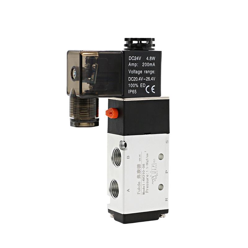 气动电磁阀4V210一08电子阀220V气缸电磁控制阀气动阀线圈24v气阀