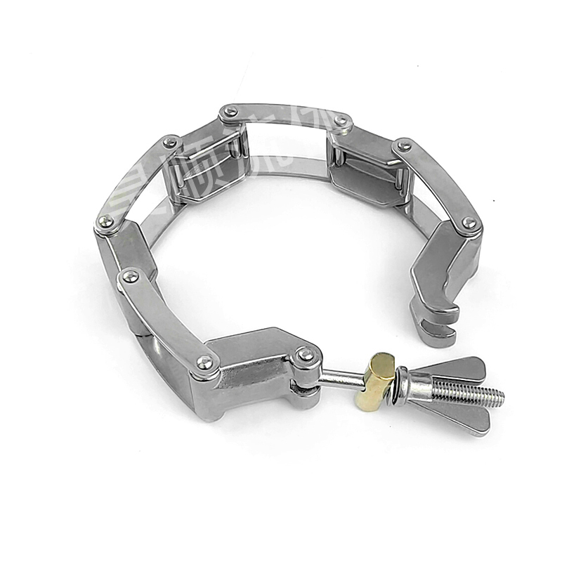 KF链式卡箍不锈钢管子固定卡扣真空法兰链条卡箍 KF63/80/100/160