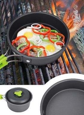 Camping Pan Camping Cookware 15Pcs Backpacking Gear Hiking
