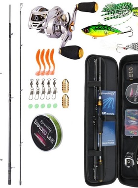 Sougayilang 1.8-2.4m Fishing Rod Reel Combo 4 Sections Carbo