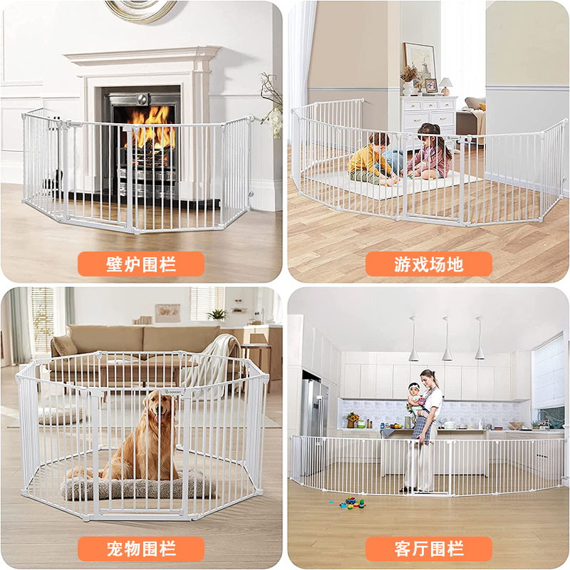 狗围栏宠物狗栅栏围中小型大型犬护栏家用室内隔离栏狗笼多边门栏