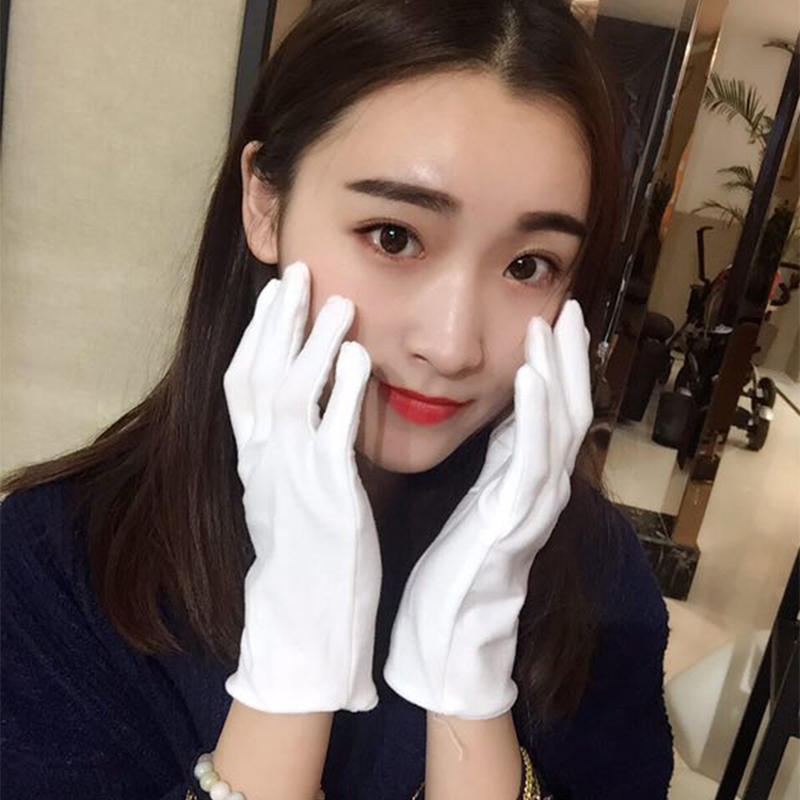 代驾升旗耐磨白手套吸汗包邮作业劳保司机男士薄款白色珠宝打扫小