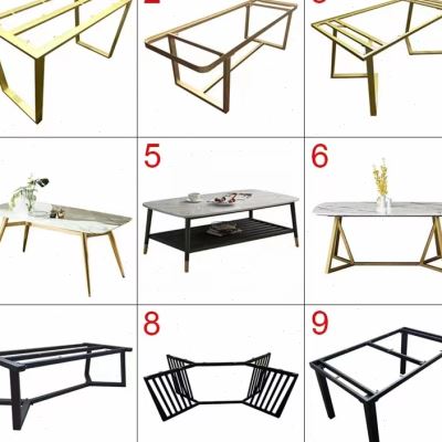 定制桌椅支架铁艺桌腿桌脚茶台茶几底座金属钢架铁艺餐桌脚办公桌