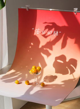 摄影背景纸 双面渐变拍照拍摄专用卡纸蓝色粉色黑白支架静物产品高级感不反光化妆品护肤品美食烘培首饰布景