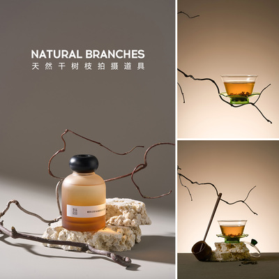 天然干树枝摄影道具简约高级感