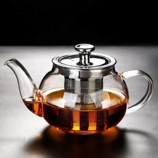 冲茶器 泡花耐热茶壶家用玻璃茶水分离过滤煮茶壶电陶炉茶具套装