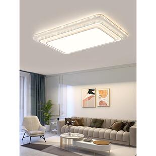 客厅吸顶灯2025新款现代简约大气水晶大厅主灯中山灯具全屋套餐