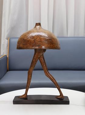 北欧创意抽象蘑菇人物摆件电视柜客厅茶几入户玄关展柜家居装饰品