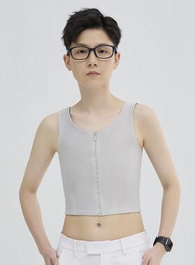 JSBOY束胸竹炭透气弹力大胸显小内衣束身大尺码穿衣显瘦束胸