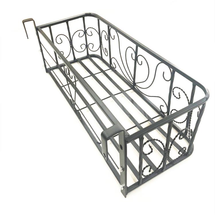 铁艺优质阳台栏杆花架护栏悬挂花盆植物架户外壁挂窗台置物架新款