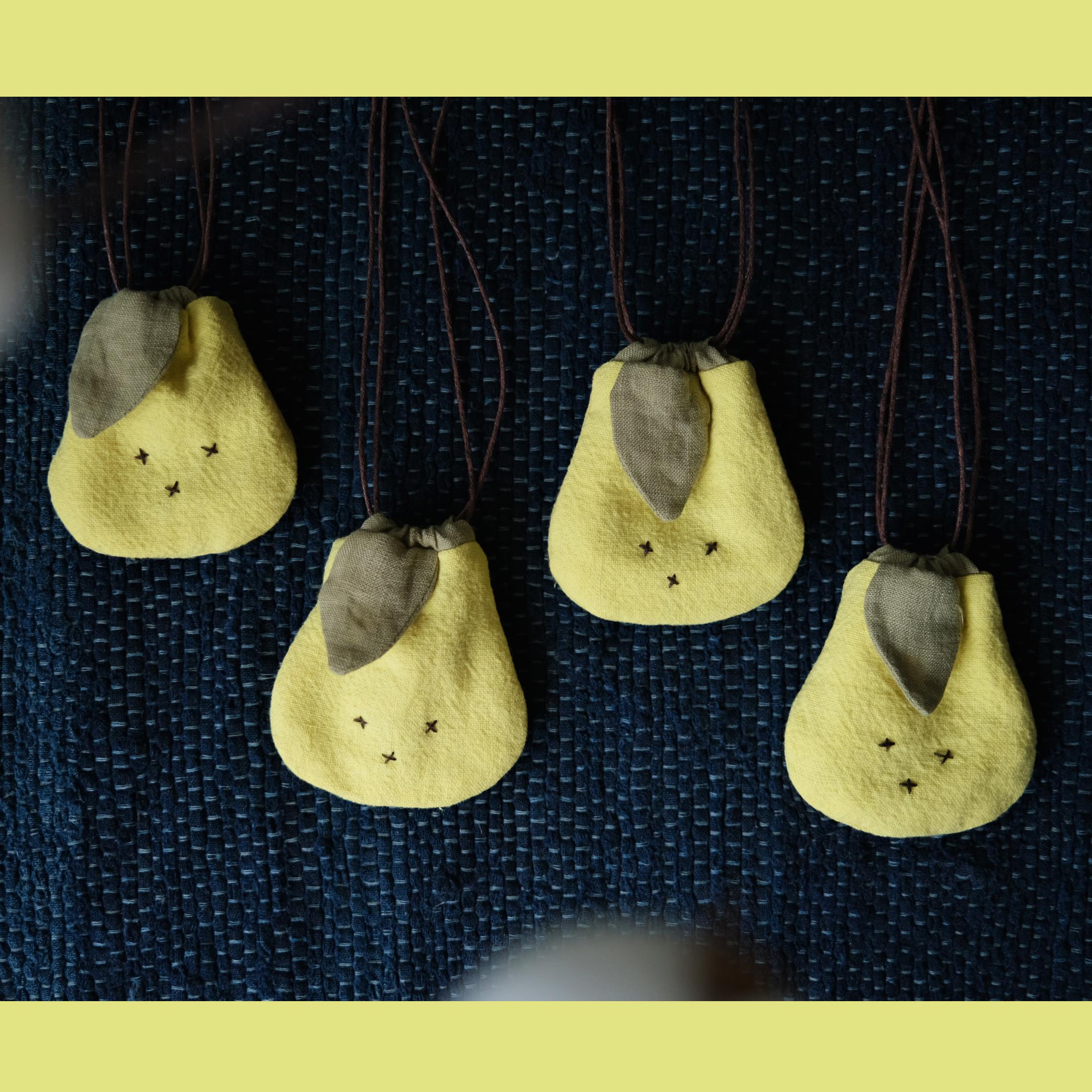 布说 手工收纳梨子香包diy材料包香囊随身挂件车载空袋小礼品