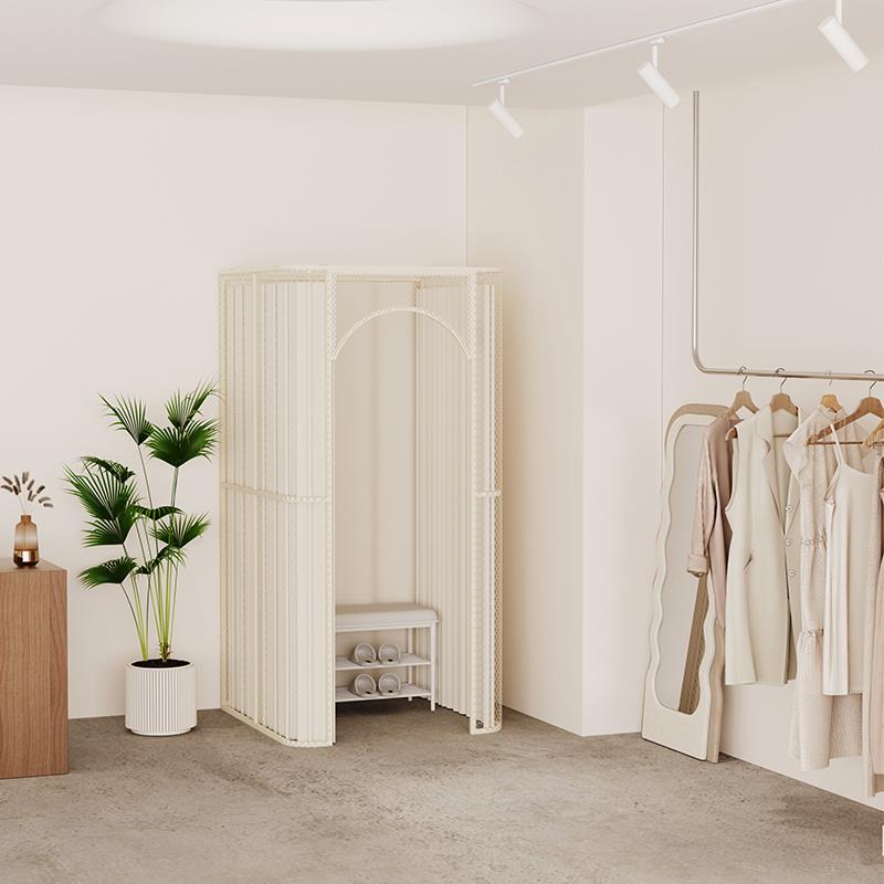 服装店移动试衣间商场临时落地式换衣间网红模特秀简易更衣室门帘