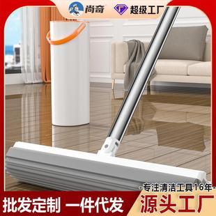 海绵拖把免手洗家用干湿两用不锈钢加粗杆大胶棉拖把桶吸水一拖净
