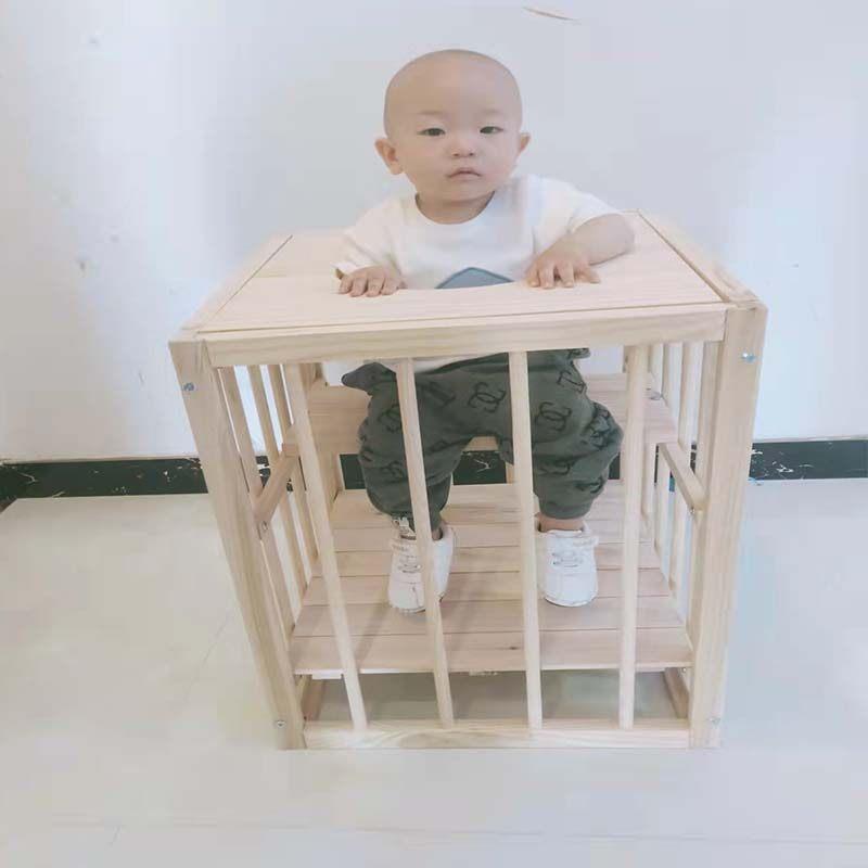 云天宝宝坐栏餐椅安全椅婴儿童坐栏学步车站栏站桶实木围栏防护栏