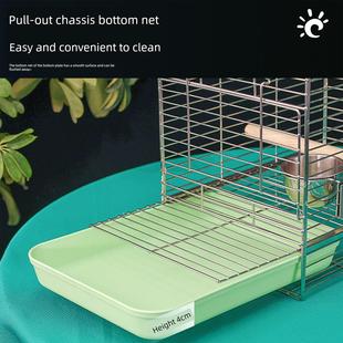 鹦鹉外出笼304不锈钢鸟笼外带鸟笼子虎皮玄凤牡丹运输便携手提笼