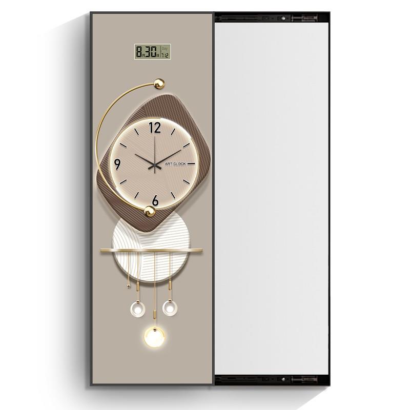 隐藏式推挽式全身镜挂画钟入口隐形装镜挂画可关闭全身镜