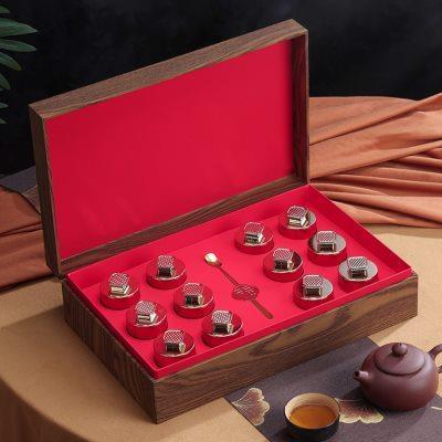 高档小罐茶叶包装盒空礼盒养生枸杞虫草茶红茶岩茶滇红碎银子通用