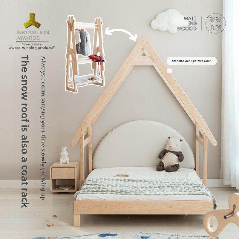 等待一些木材，镜子湖床，实木儿童床，可伸缩的拉出床，沙发，蒙