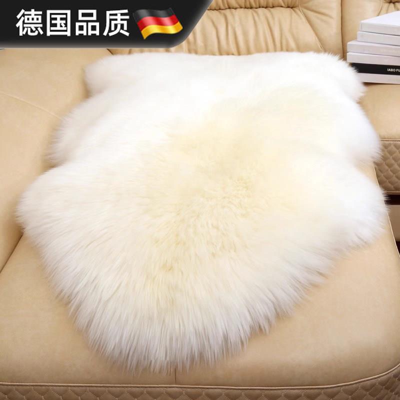 欧式羊毛毯整张真羊皮加厚沙发垫皮毛一体地毯飘窗椅子毛绒坐垫子