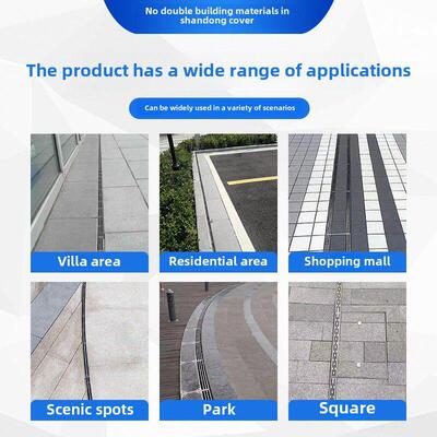 不锈钢线性排水沟 成品U型槽缝隙式庭院排水沟盖板一体式排水沟