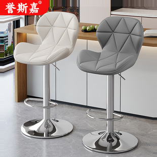 轻奢吧台椅升降旋转成人靠背高脚凳子家用前台坐椅收银台吧凳椅子