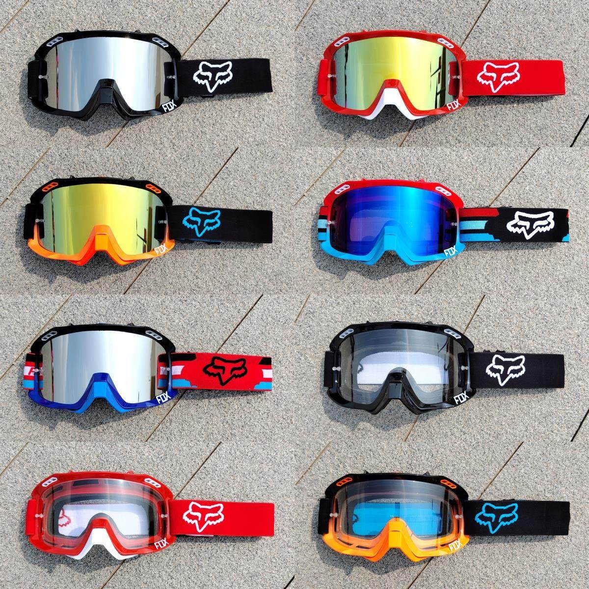 Fox狐狸头越野摩托车头盔风镜拉力全盔速降山地车防风沙护目镜