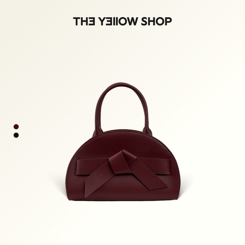 TheYellowShop设计师款真皮复古通勤高级感小众手拎斜挎波士顿包