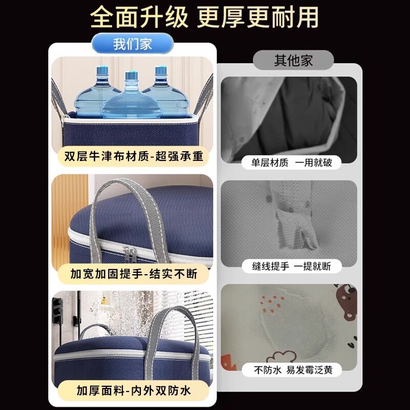 被子收纳袋牛津布装衣物服棉被超大容量整理箱行李搬家打包袋