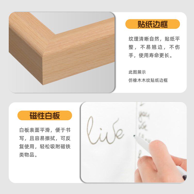 热销2025新款空气凤梨冰箱贴展示板磁吸装饰画挂式黑板收纳架白板
