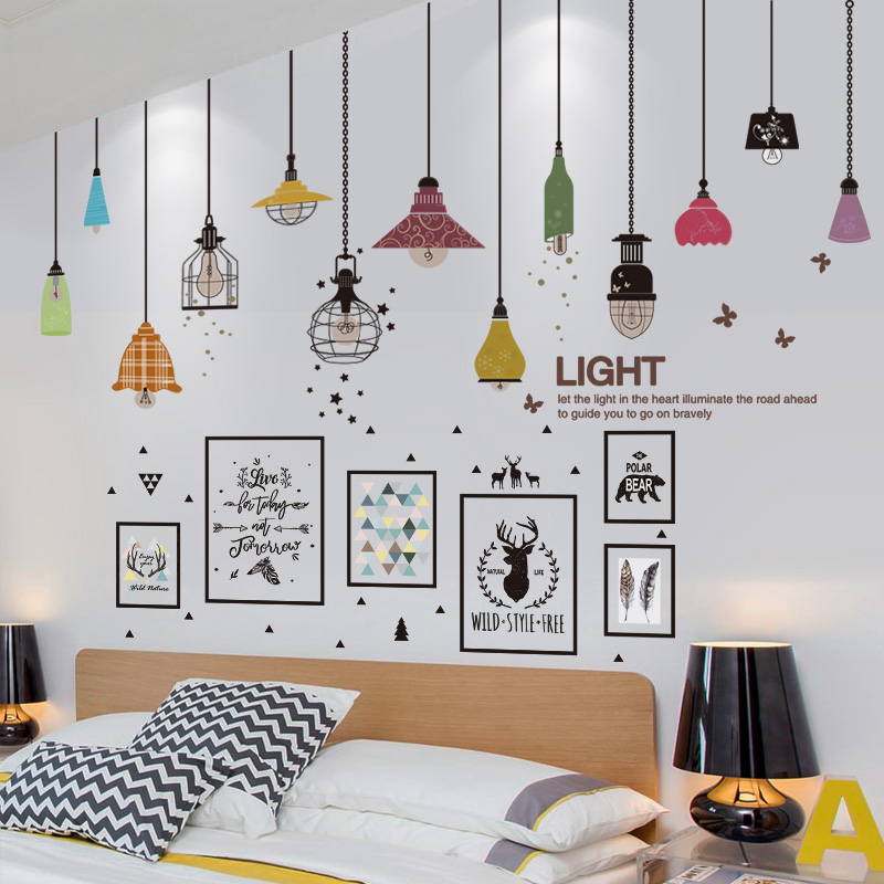 热销3D立体墙贴画卧室客厅沙发背景墙装饰墙壁纸自粘墙纸墙上墙面