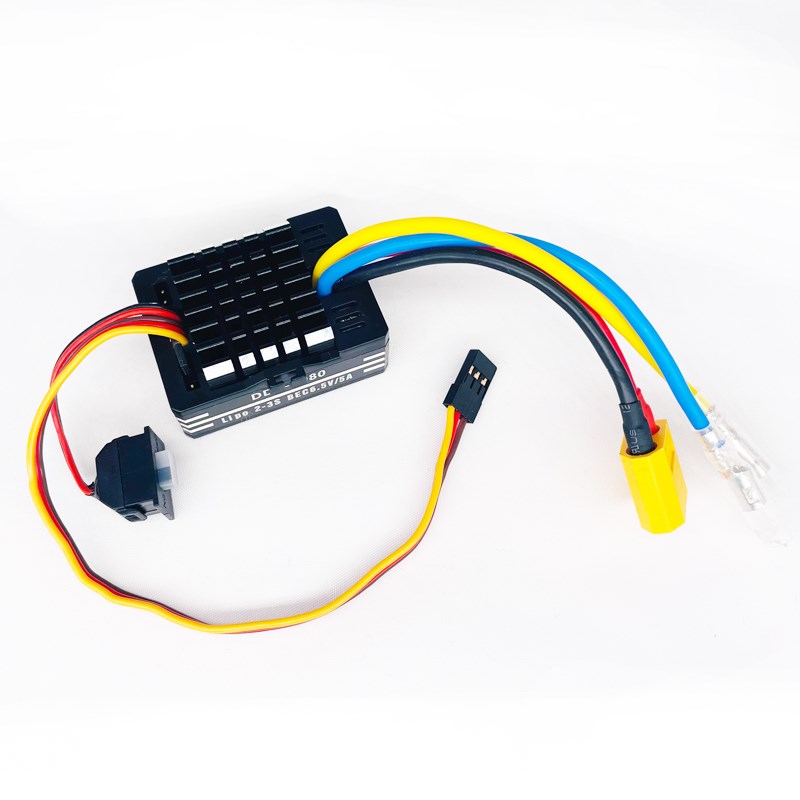 达达西1080电调 二代80A防水有刷电调 BEC6.5V/5A 攀爬船模车用3S