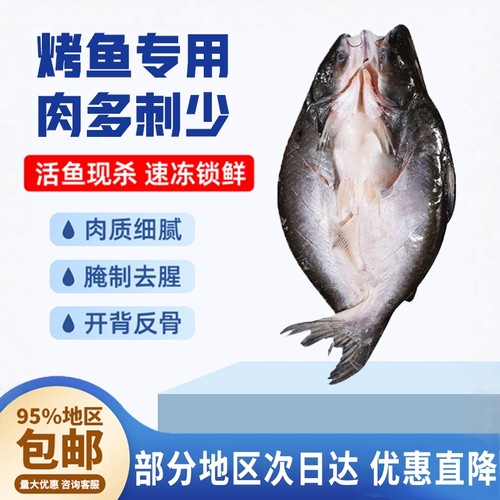 湄公新鲜冷冻带皮无刺整条开背