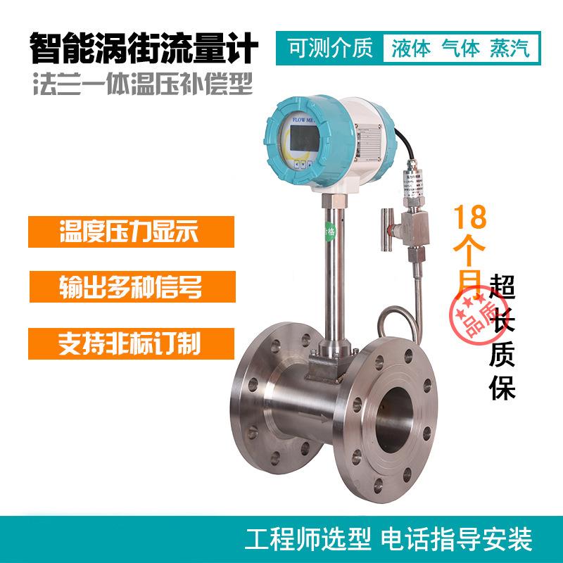 可智能高精度涡街耐高压温污测水沼气涡街流量计DPHDN50DN高100