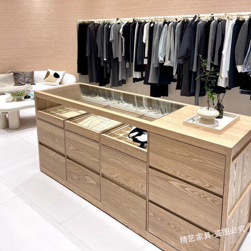服装店中岛柜展示台边柜收纳柜装饰柜摆件展台展示柜展示桌定制