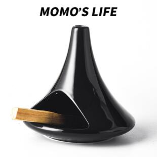 秘鲁鼠尾草燃烧托盘支架陶瓷线香插香薰炉木质香薰炉香座圣木香炉