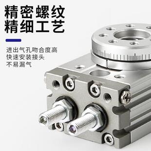 旋转气缸180度齿轮齿条摆动回转HRQ10A HRQ20 HRQ30 HRQ50A HRQ70