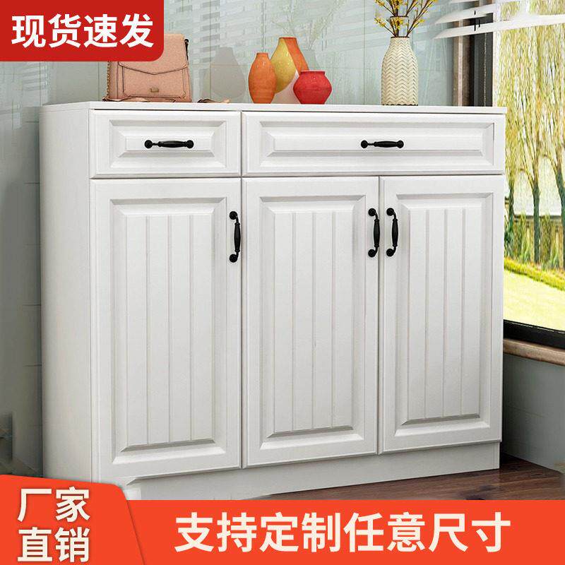 欧式简约阳台柜收纳柜窗边落地柜阳台飘窗柜矮柜鞋柜餐柜定制