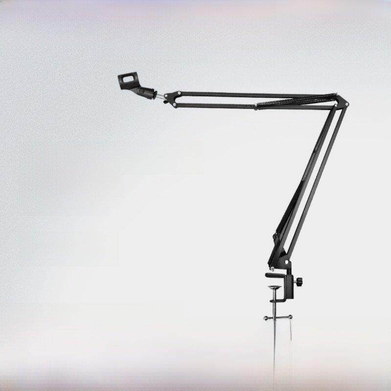 桌面悬臂支架话筒架向支架桌面话筒支架固定话筒夹