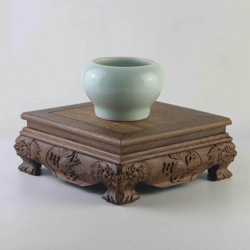 红木正方形浮雕实木雕刻工艺礼品摆饰长方摆件石头奇石花瓶茶壶佛