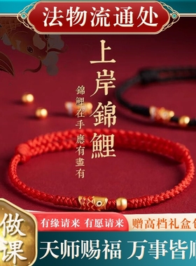好运锦鲤手链中高考大学生考研试上岸女男红绳本命年红色手绳脚链