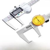 数字显示外槽卡尺与仪表0 150不锈钢取出挂钩槽平头外卡槽槽游标