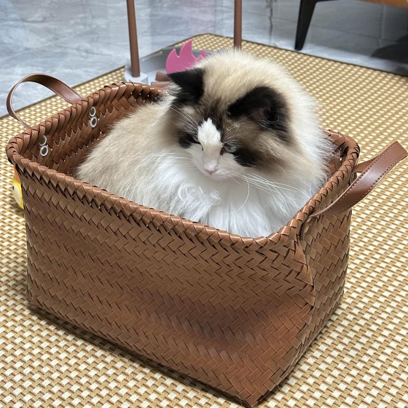 夏日竹编猫窝透气宠物睡觉用猫咪睡袋保暖男女生家用卧室防猫掉毛