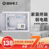 弱电箱千兆交换机模块光纤入户箱冰川白路由集理线 线盒家装 网路