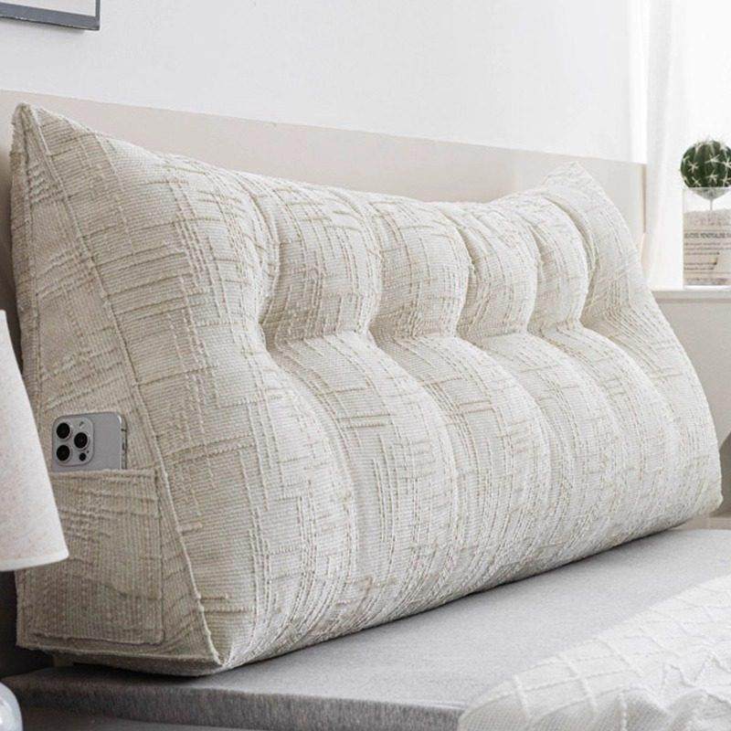 竹麻三角床垫软袋2025新款无床上榻榻米护腰大靠背可拆卸可洗,居家布艺,床头靠垫,淘宝优惠券,粉丝福利购,淘宝优惠卷