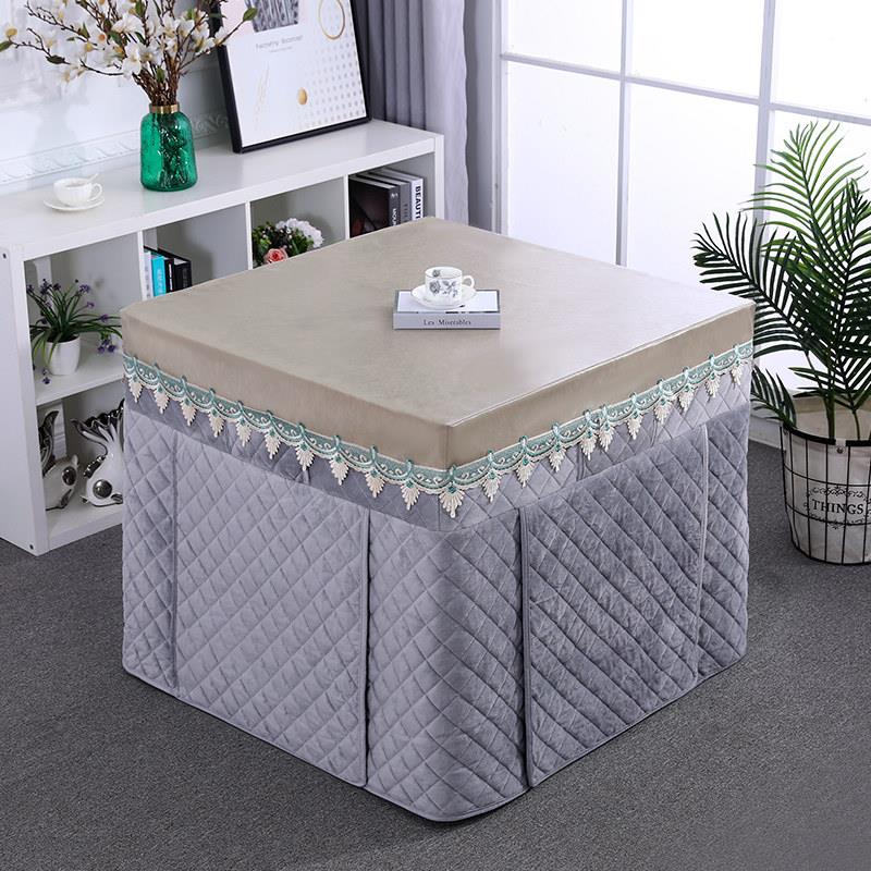8片麻将机烤火围罩加厚加绒四方桌麻将桌烤火罩被正方形桌子罩套