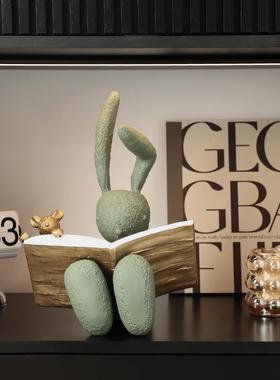 本与现代卡通兔子老鼠摆件样板间儿童房软装饰品客厅玄关桌面摆设