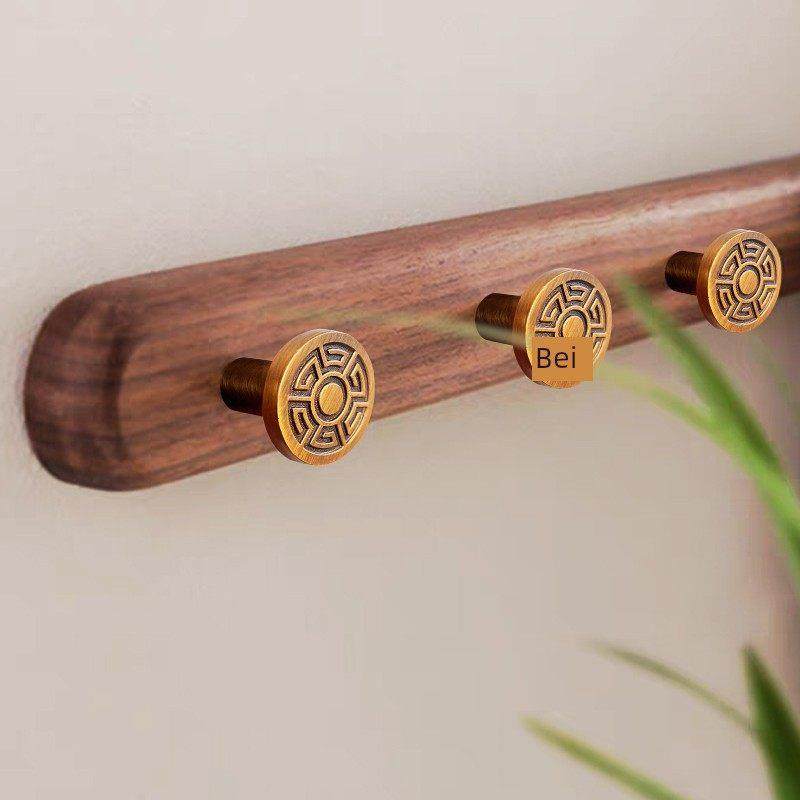 黑胡桃木衣服挂钩强承重粘合剂挂钩覆古新中国风外套挂钩墙打孔自,家庭/个人清洁工具,粘钩,淘宝优惠券,粉丝福利购,淘宝优惠卷