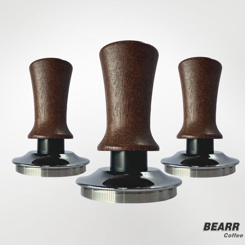 BEARR 咖啡压粉锤 水平弹力压粉器木质把手51/53/54/58MM咖啡工具